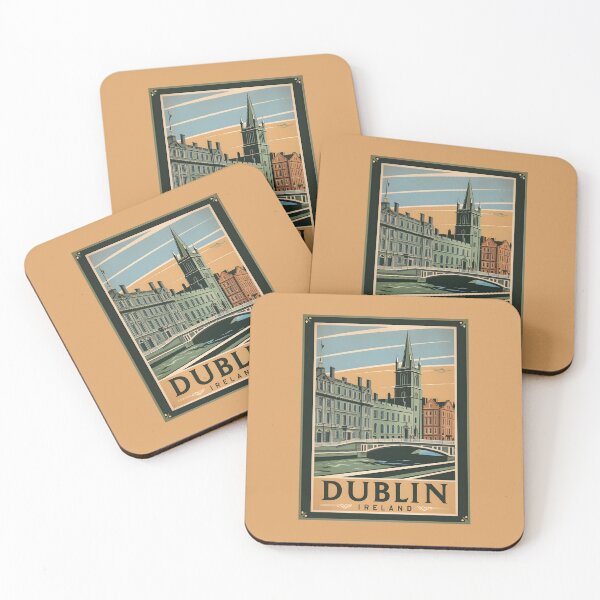Item preview, A Vintage Travel Illustration of Dublin - Ireland designed and sold by GoodOldVintage.