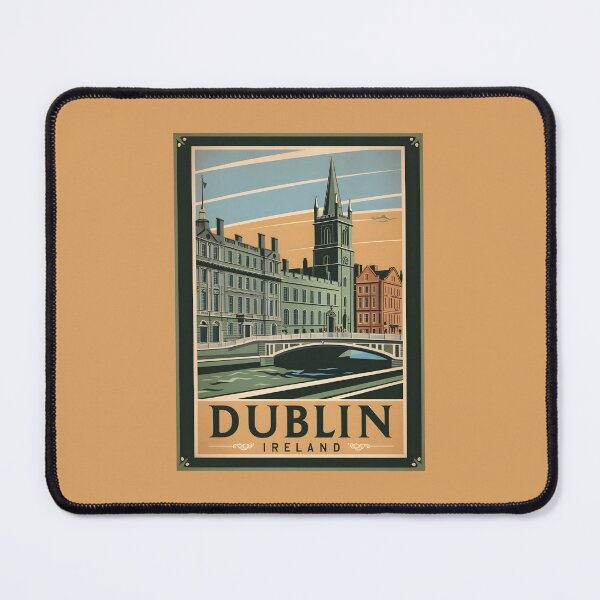 Item preview, A Vintage Travel Illustration of Dublin - Ireland designed and sold by GoodOldVintage.