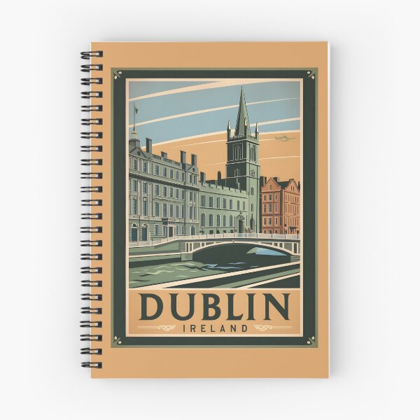 Artikelvorschau, Eine Vintage-Reiseillustration von Dublin - Irland entworfen und verkauft von GoodOldVintage.