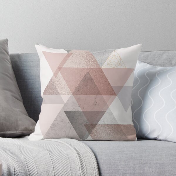 Glam Geometric Throw Pillow