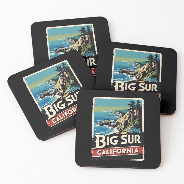 Item preview, A Vintage Illustration of Big Sur - California - US designed and sold by GoodOldVintage.