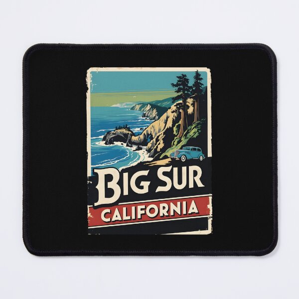 Item preview, A Vintage Illustration of Big Sur - California - US designed and sold by GoodOldVintage.