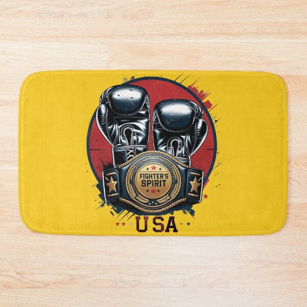 Item preview, Fighter’s Spirit – USA: Vintage Boxing Gloves & Championship Belt Design designed and sold by Uniteed.