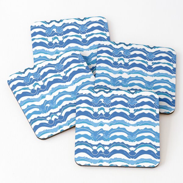 Item preview, wave blue tone pattern type 3 designed and sold by Raiserdesign33.