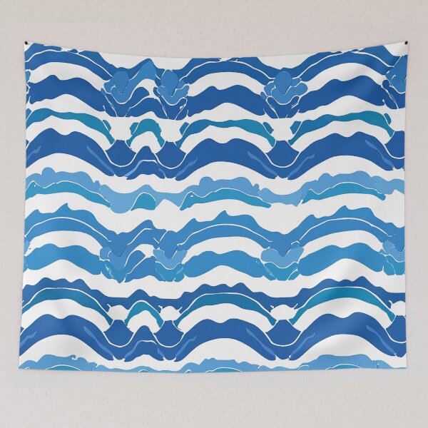 Item preview, wave blue tone pattern type 3 designed and sold by Raiserdesign33.
