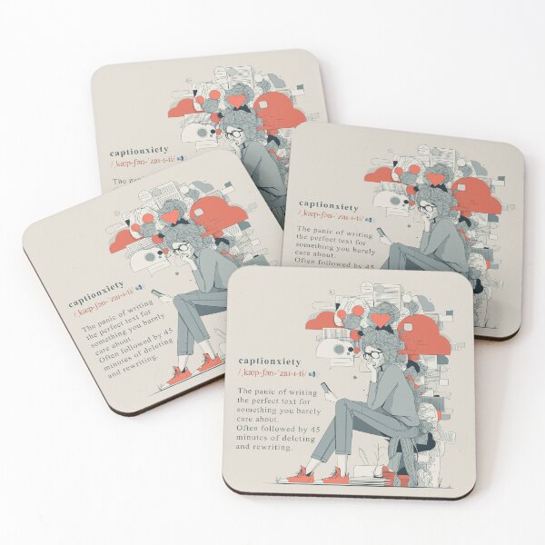 Item preview, Captionxiety – The Fear of Saying Anything Online designed and sold by Bearabilia.