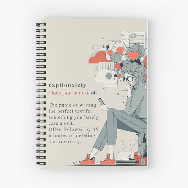 Item preview, Captionxiety – The Fear of Saying Anything Online designed and sold by Bearabilia.