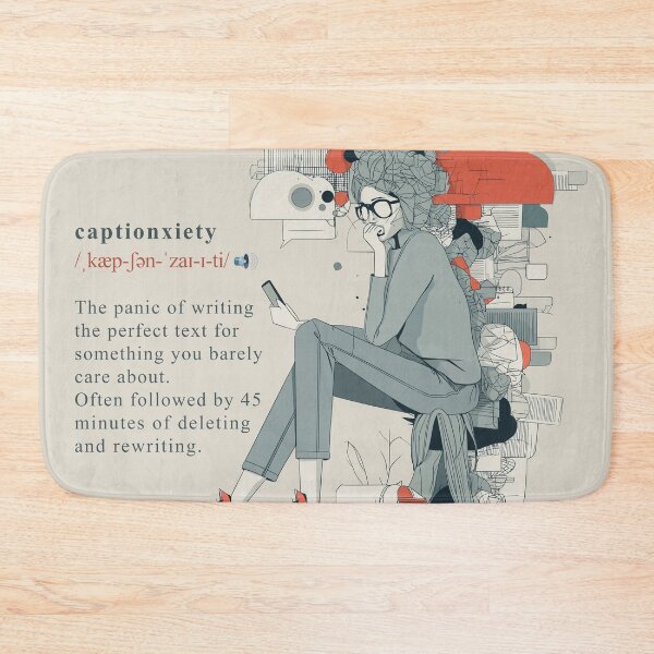 Item preview, Captionxiety – The Fear of Saying Anything Online designed and sold by Bearabilia.