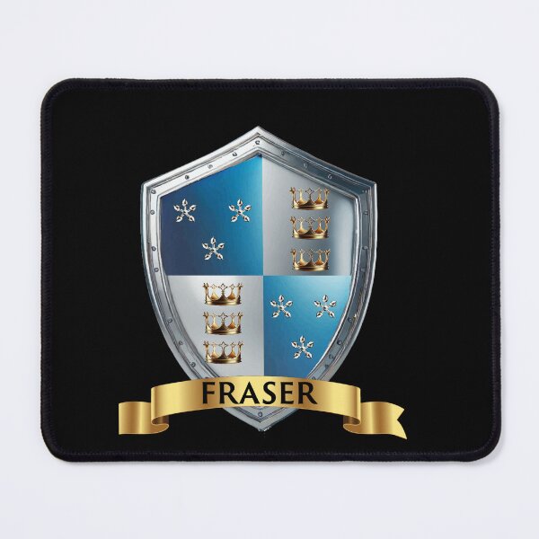 Item preview, Fraser Crest Emblem Shield of Stars with Name Banner Bold designed and sold by Highlandkings.