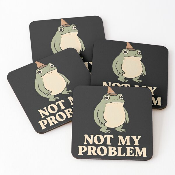 Item preview, Funny Frog Meme – Not My Problem Mood designed and sold by Amr Siam.