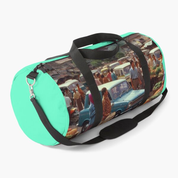 Item preview, 1980s Bukittinggi Market Scene – AI Black and White Artwork for Clothing and Accessories for City Lovers and Travelers designed and sold by knalpot-design.