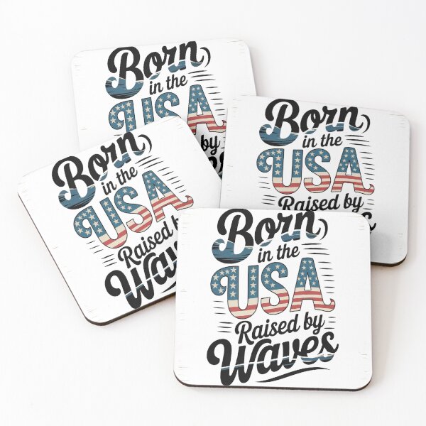 Item preview, Born in the USA, Raised by Waves designed and sold by Thompika.
