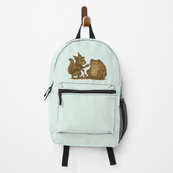 Item preview, Borrowed Riches – Goblincore Squirrel and Grumpy Toad designed and sold by Moss & Mischief.