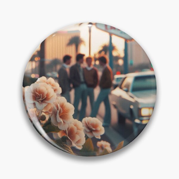 Item preview, 1980s Las Vegas Flowers – AI Black and White Artwork with Floral Focus for Clothing and Accessories for Plant Lovers designed and sold by knalpot-design.