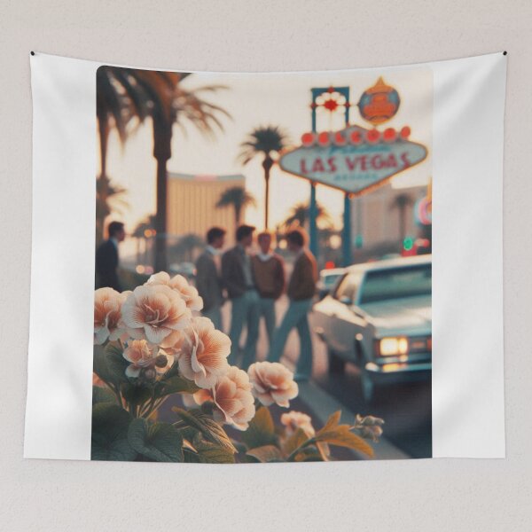 Item preview, 1980s Las Vegas Flowers – AI Black and White Artwork with Floral Focus for Clothing and Accessories for Plant Lovers designed and sold by knalpot-design.