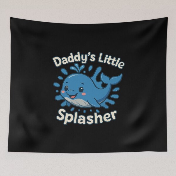 Item preview, Daddy's Little Splasher Cute Baby Whale designed and sold by HandicraftArt.