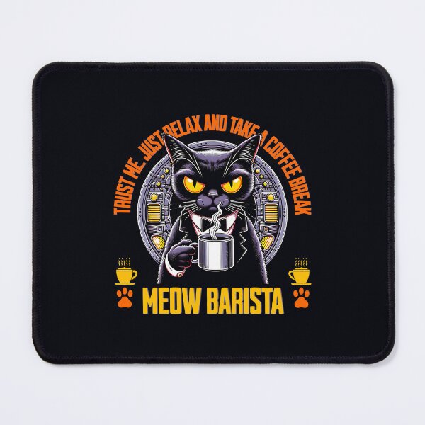 Item preview, Meow barista cool cat coffee lover designed and sold by Pearl67.