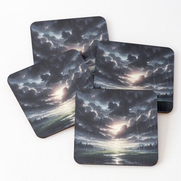 Item preview, Stormy Sunset Rain Over Serene Valley designed and sold by Istyak7.