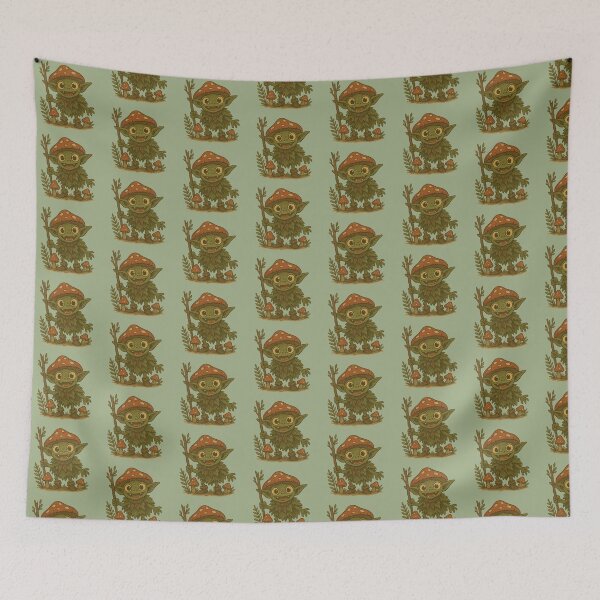 Item preview, Cute Forest Gobbo – Goblincore Woodland Goblin designed and sold by Moss & Mischief.