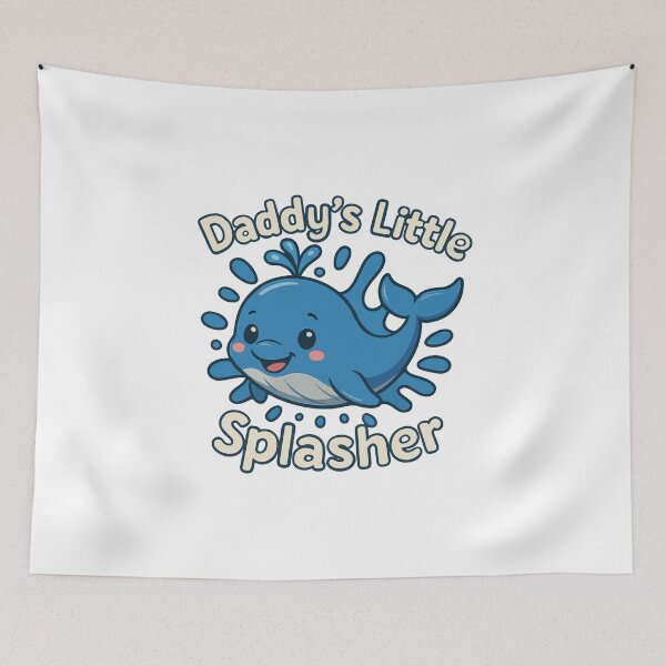 Item preview, Daddy's Little Splasher Cute Baby Whale designed and sold by HandicraftArt.