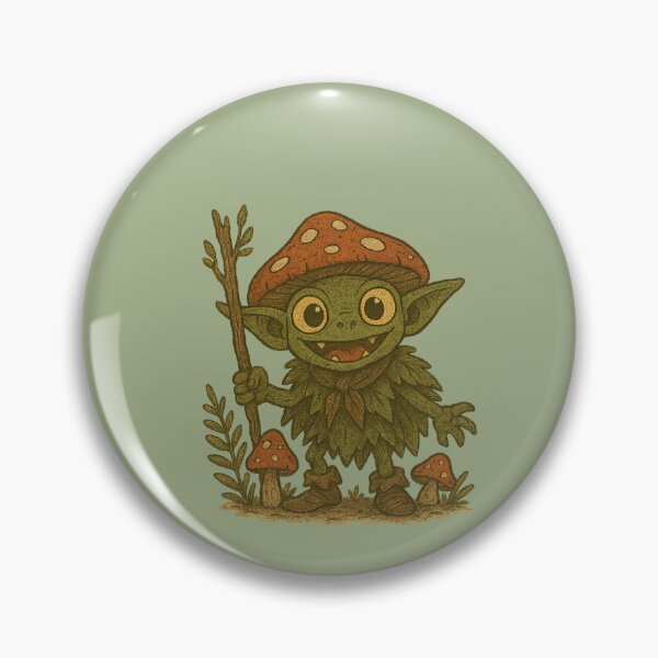 Item preview, Cute Forest Gobbo – Goblincore Woodland Goblin designed and sold by Moss & Mischief.