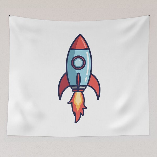 Item preview, Cute Rocket Sticker designed and sold by Trending Designs.