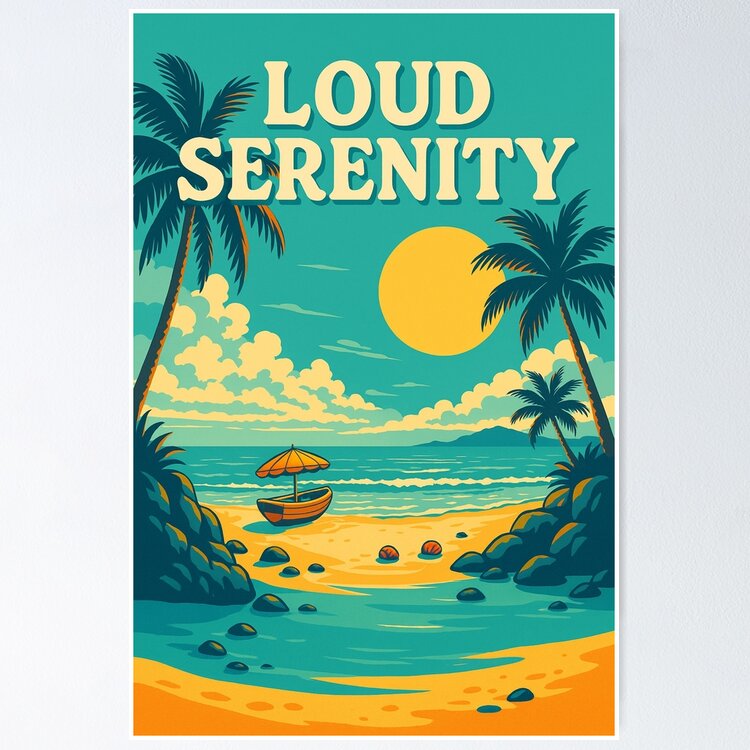 Loud Serenity – Retro Tropical Beach Art