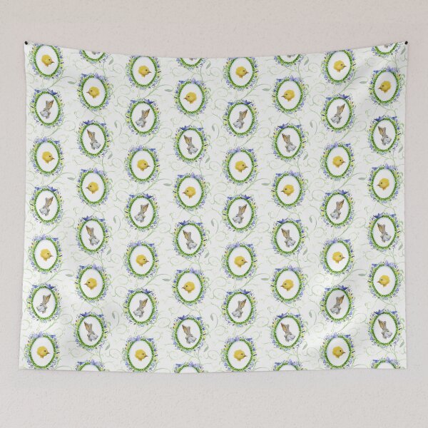 Item preview, Seamless chicken rabbit hand-drawn watercolour pattern designed and sold by Maria Osmachkina.