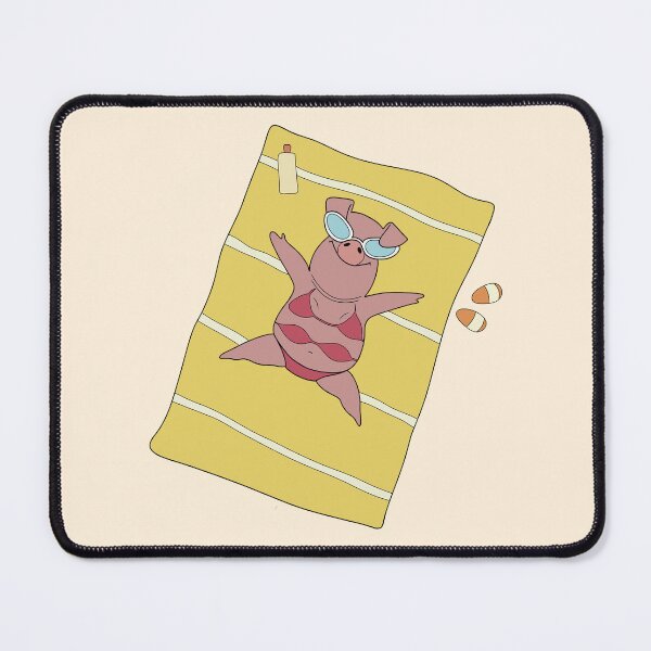 Item preview, Relaxing Beach Pig Cartoon designed and sold by majownik.