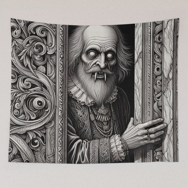 Item preview,   Evil vampire standing staring at you designed and sold by Vintage Designs +.