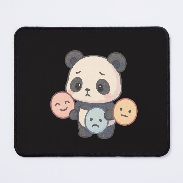 Item preview, Chibi Panda with Mood Masks – Hiding Feelings with a Smile designed and sold by ColorSplash123.