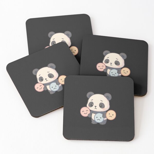 Item preview, Chibi Panda with Mood Masks – Hiding Feelings with a Smile designed and sold by ColorSplash123.