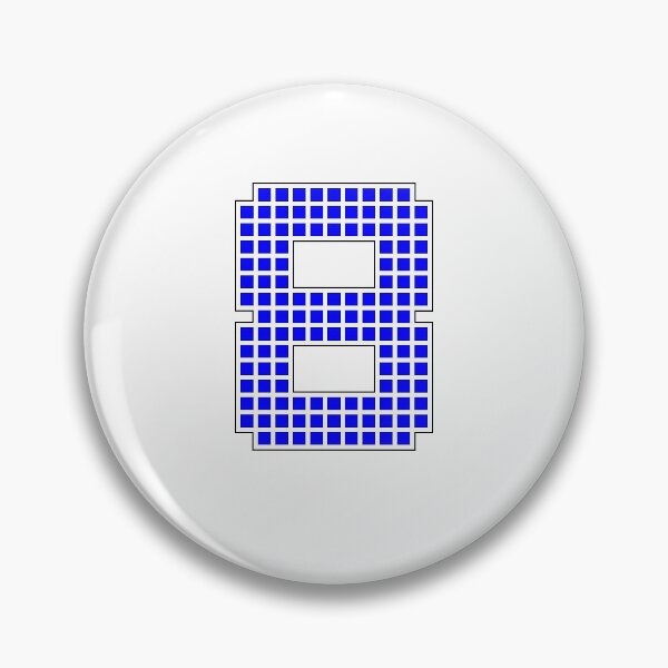 Item preview, Number 8 - Blue Pixel Block Character designed and sold by PixelGlyphs.