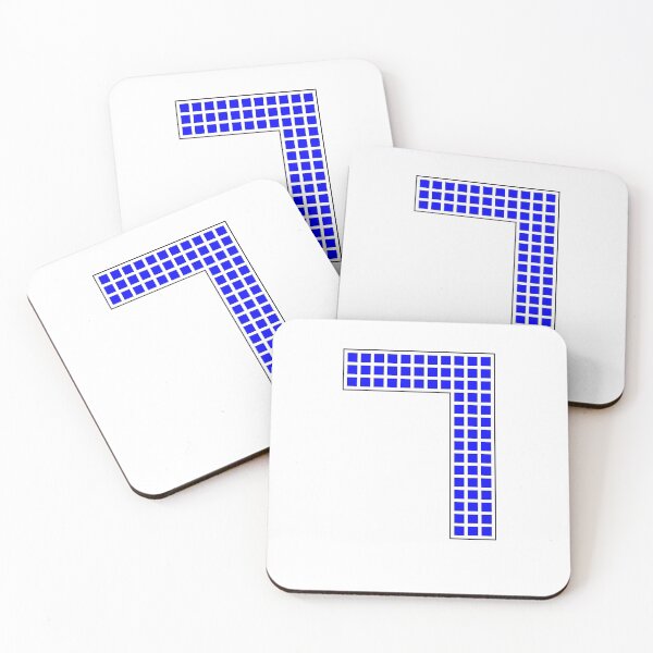 Item preview, Number 7 - Blue Pixel Block Character designed and sold by PixelGlyphs.