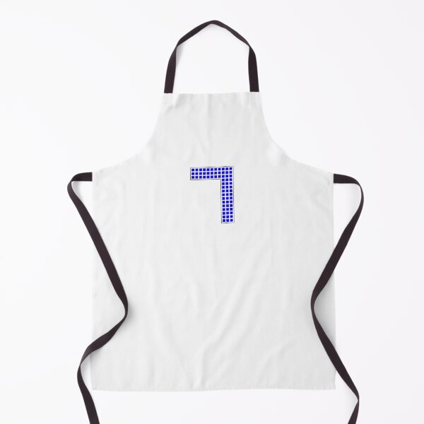 Item preview, Number 7 - Blue Pixel Block Character designed and sold by PixelGlyphs.