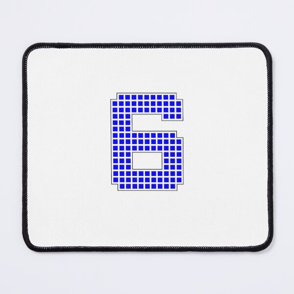 Item preview, Number 6 - Blue Pixel Block Character designed and sold by PixelGlyphs.