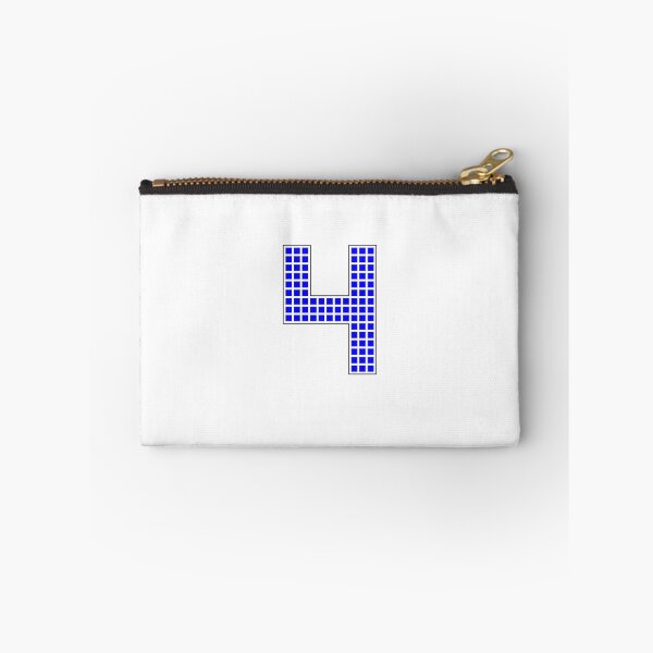 Item preview, Number 4 - Blue Pixel Block Character designed and sold by PixelGlyphs.