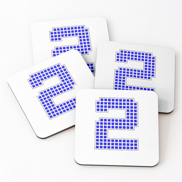 Item preview, Number 2 - Blue Pixel Block Character designed and sold by PixelGlyphs.