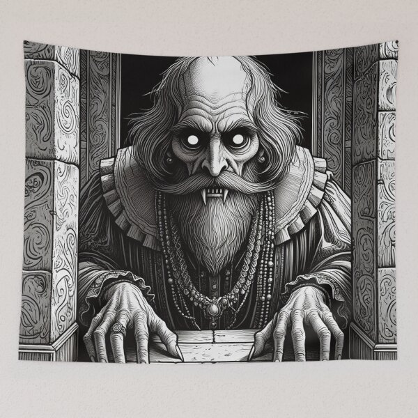 Item preview,  Evil vampire standing staring at you designed and sold by Vintage Designs +.