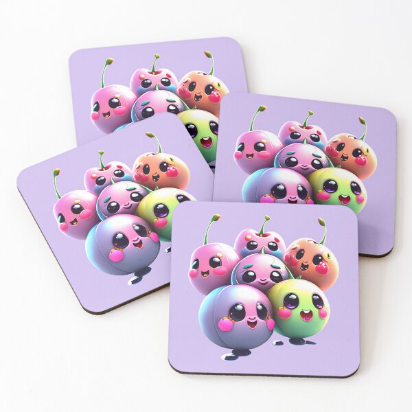 Item preview, Cute Fruit - Friends Forever Rainbow Cherries designed and sold by UmamiDesigns.