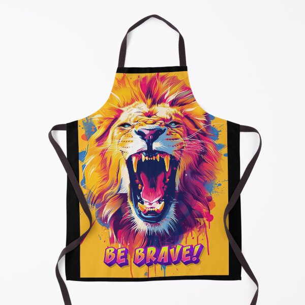 Item preview, Be Brave Lion Inspirational Quote designed and sold by TheArtistOf2022.