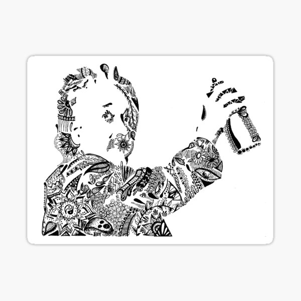 Einstein Maori Sticker