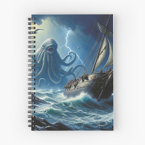 Item preview,  Edritch Kracken Beast  monster of the sea art after JMW Turner painting designed and sold by Vintage Designs +.