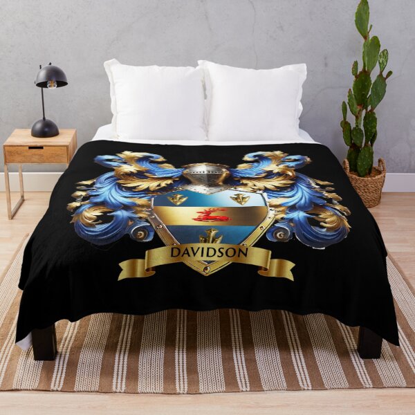 Item preview, Davidson Coat of Arms Red Stag of Nobility, Blue and Gold Shield of Honor designed and sold by Highlandkings.