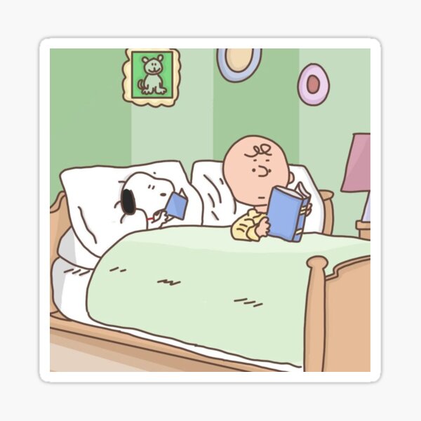 Item preview, Charlie and Snoopy Reading designed and sold by marsuncharted.