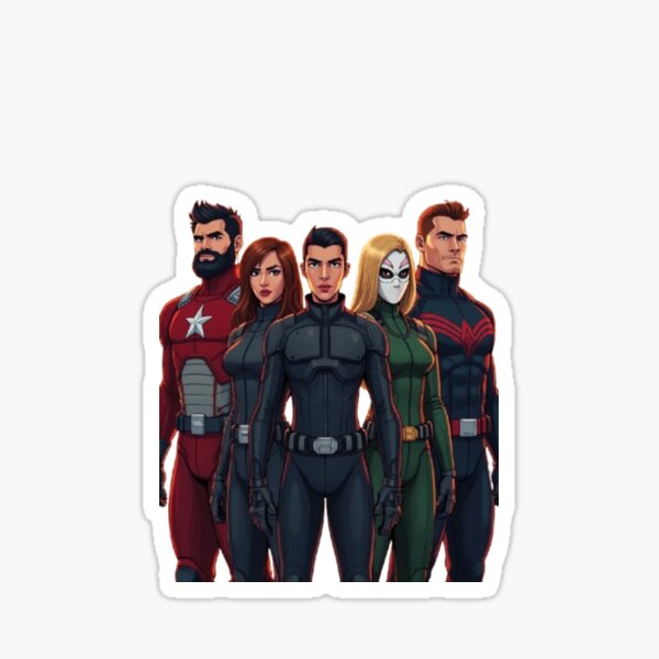 Item preview, Animated Thunderbolts Lineup Fan Art designed and sold by Drawniverse.