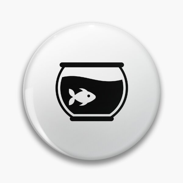 Item preview, Fish in a glass symbol, minimalist designed and sold by BRIGHTLOOKS.