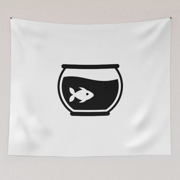 Item preview, Fish in a glass symbol, minimalist designed and sold by BRIGHTLOOKS.