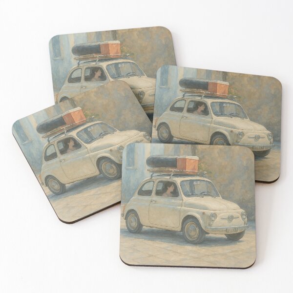 Item preview, Vintage Fiat 500 on Italian Summer Streets designed and sold by Proyava.Art.