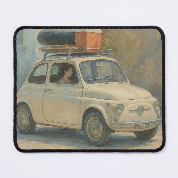 Item preview, Vintage Fiat 500 on Italian Summer Streets designed and sold by Proyava.Art.